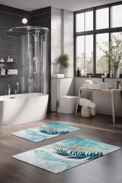 Mijölnir Juego de alfombrillas de baño CT-5424 de 2 piezas Multicolor